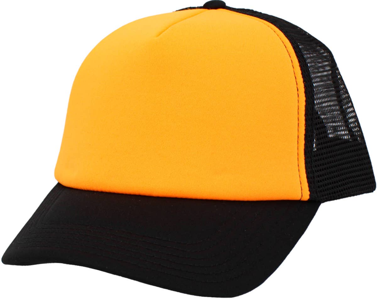 Classic Foam Front Trucker Hat: Pink-White