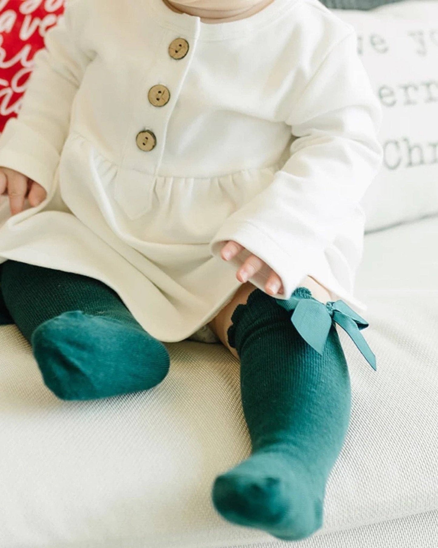 Cute Bow Socks | Green
