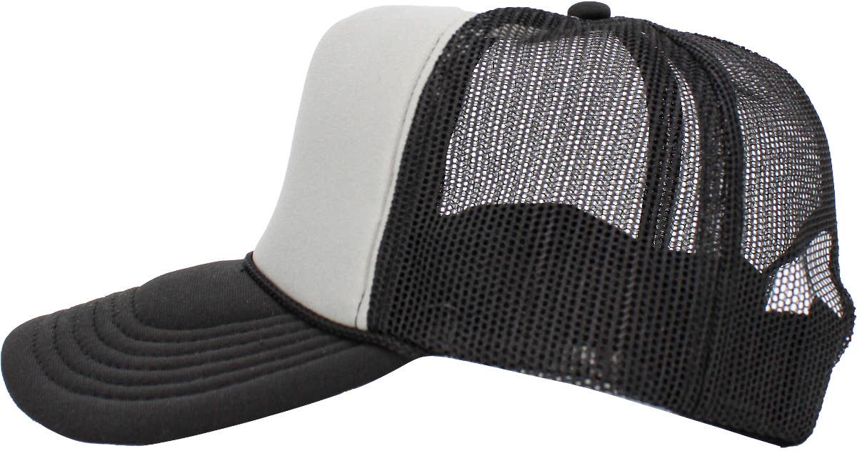 Classic Foam Front Trucker Hat: H.pink-White