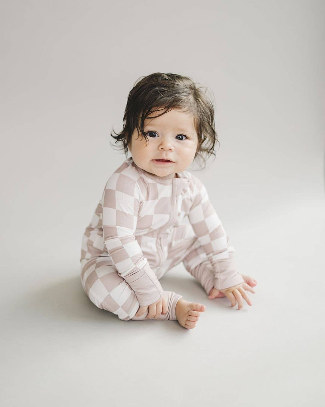 Bamboo Zip Romper | Checkered: 6 mth - 2T