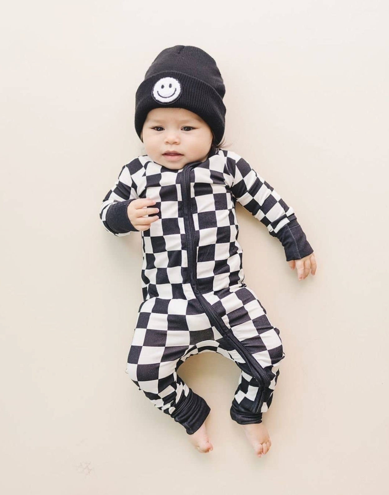 Bamboo Zip Romper | Checkered: 6 mth - 2T