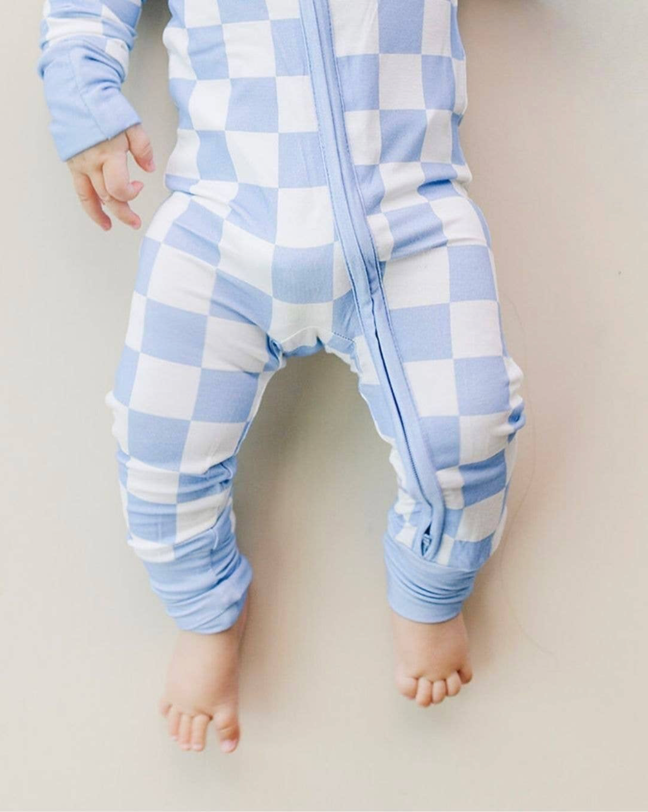 Bamboo Zip Romper | Checkered: 6 mth - 2T