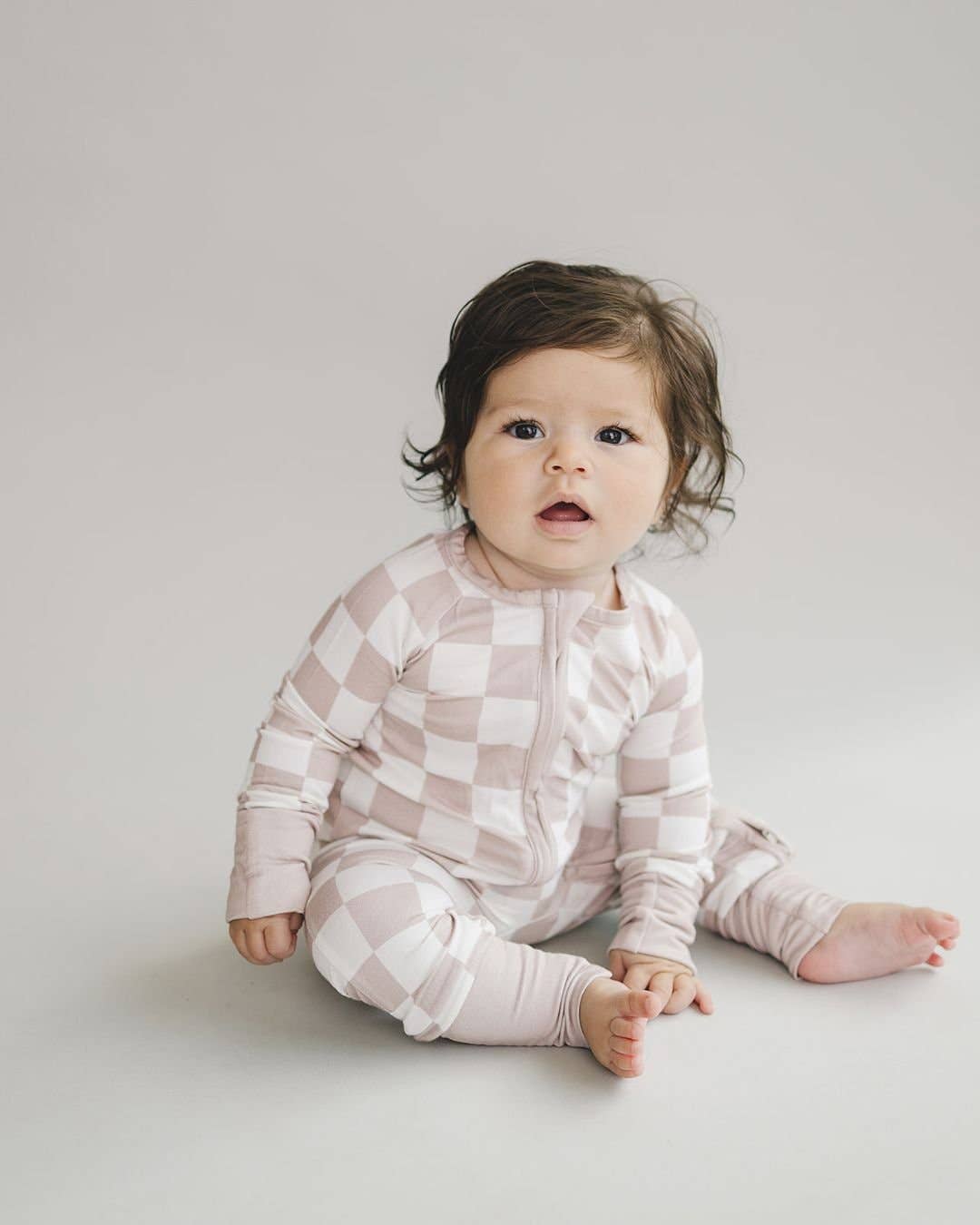 Bamboo Zip Romper | Checkered: 6 mth - 2T