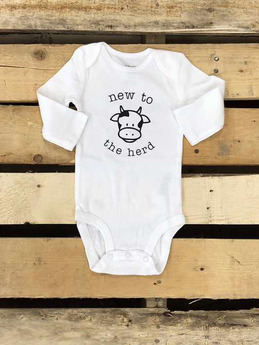 New to the Herd. Infant Bodysuit: 6m / Long Sleeve