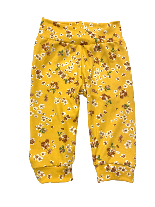 Mustard Floral Bits • Infant/Toddler Joggers