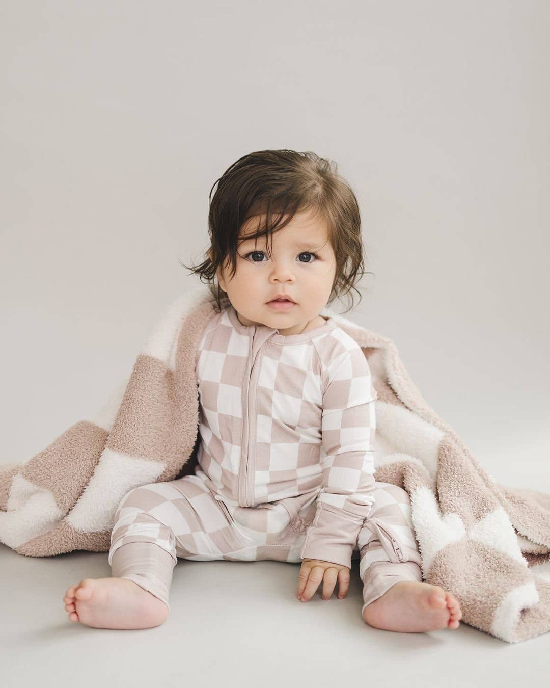 Bamboo Zip Romper | Checkered: 6 mth - 2T