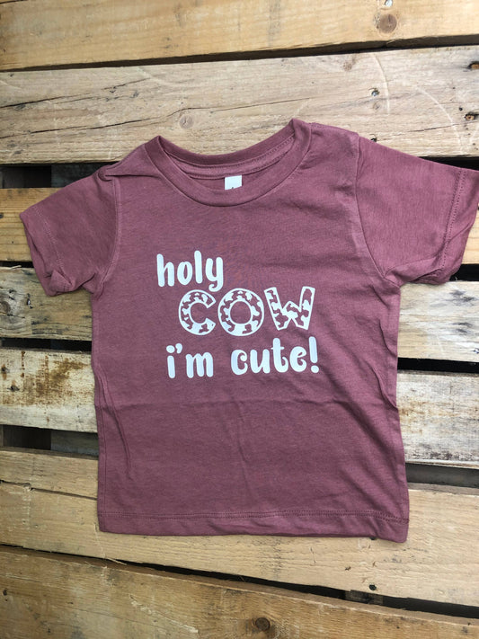 Holy Cow, I'm Cute Infant/Toddler Tee: 12-18m