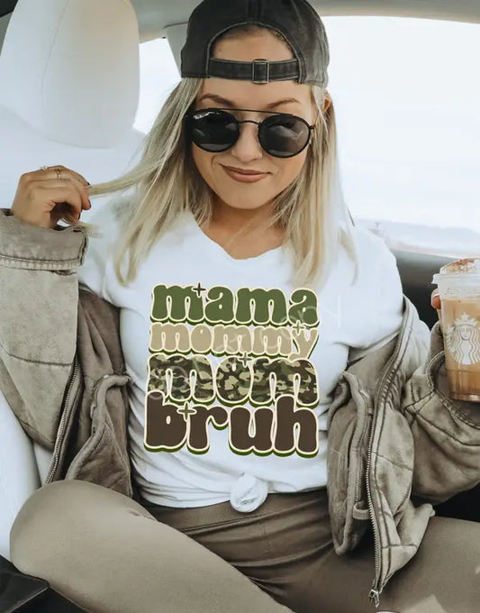 Mama Mommy Mom Bruh Camo | T-Shirt