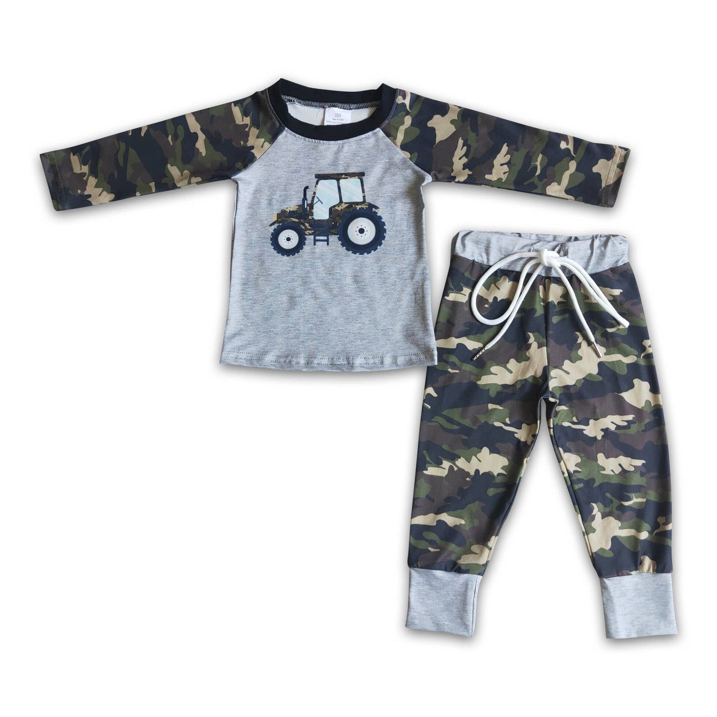 Boy Truck Camouflage Long Outfit