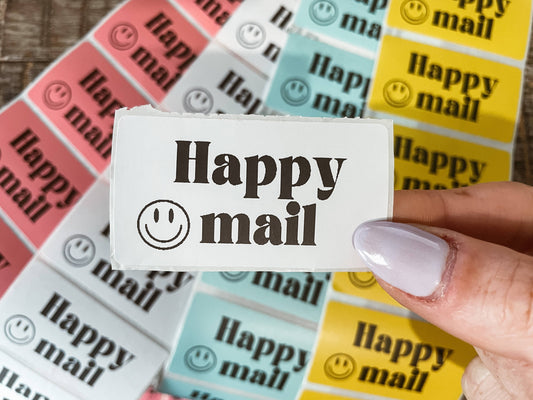 Small Business Stickers - Happy Mail - Thank You