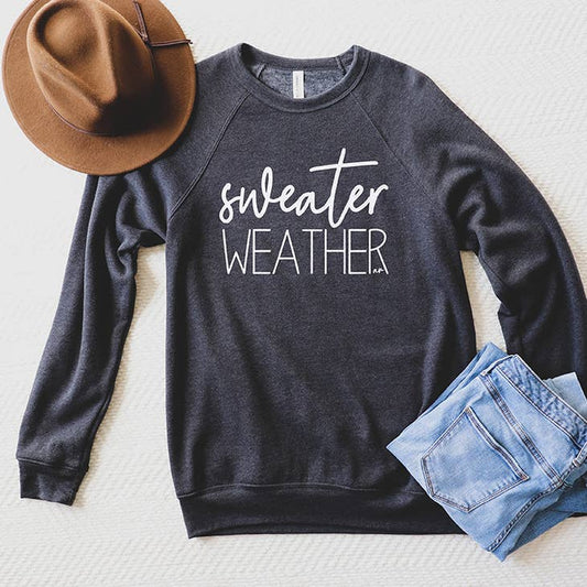 Sweater Weather Pullover Sweatshirt  Dark Grey Heather